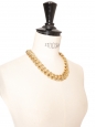 Gold chain ladder necklace