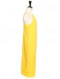 Bright yellow cotton one shoulder mid-length dress Retail price €530 Size XS