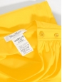 Robe de cocktail mi-longue drapée asymétrique jaune vif Prix boutique 530€ Taille XS