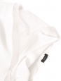 Combinaison pantalon en crêpe blanc ivoire décolleté V voile Prix boutique 590€ Taille 34/36