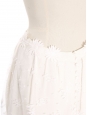 White calais lace maxi skirt embroidered with daisies Size XXS