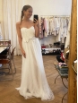 Robe de mariée bustier en tulle blanc écru et noeud Prix boutique 9000€ Taille 36