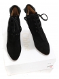 Bottines lace up KATHLEEN en cuir et suède noir NEUVES Prix boutique 595€ Taille 40,5