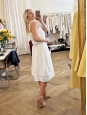 White cotton broderie anglaise midi-length dress Retail price 355€ Size 38