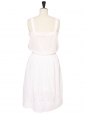 White cotton broderie anglaise midi-length dress Retail price 355€ Size 38