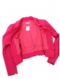 Veste courte en crêpe de laine rose fushia Prix boutique 650€ Taille 36