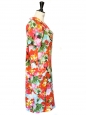Multicolored floral printed silk dress Retail price €1800 Size S/M