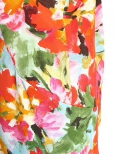 Robe en soie à imprimé floral multicolore Prix boutique 1800€ Taille 36/38