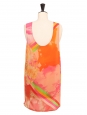 Yellow orange and pink silk slip dress Size 38