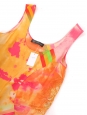 Yellow orange and pink silk slip dress Size 38