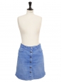 Ultra blue denim buttoned skirt Retail price €345 Size 36