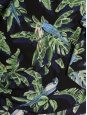 Jupe Birds of Paradise longue en soie noire imprimée perroquet multicolor Prix boutique 925€ Taille XS