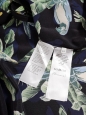 Birds of paradise black Palm & Parrot printed silk dip hem skirt Retail price €925 Size XS