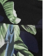 Birds of paradise black Palm & Parrot printed silk dip hem suit Retail price $1625 Size 36