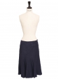 Navy blue linen blend high waist fluid skirt Retail price Size 36