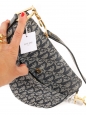 Iconic Saddle bag in blue and beige monogram printed canvas Retail price €3500