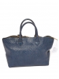 Dewsbury Convertible Tote Heritage blue grained leather bag with strap Retail price €1800