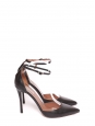 ALHAMBRA pointy toe stiletto heel ankle strap white leather pumps Retail price $695 Size 40