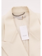 Veste blazer double boutonnière doré en laine blanc ivoire Px boutique 1250€ Taille 40