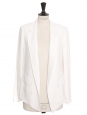 Veste blazer fluide en crêpe blanc fente côté Prix boutique 1700€ Taille 38