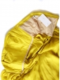 TIBI Robe de cocktail bustier en mousseline de soie plissée jaune Px boutique 550€ Taille 34