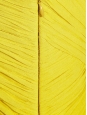 Yellow pleated silk chiffon strapless cocktail mini dress Retail price € 550 Size 34