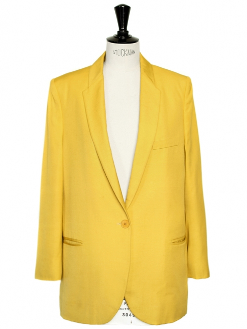 Bright yellow blazer jacket Retail price €1100 Size 36