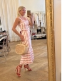 Belted red and white striped midi dress Retail price 255€ Size XS