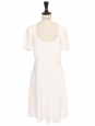 Short-sleeved dress in white stretch jersey Retail price 230€ Size 38