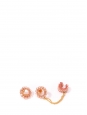 Boucles d’oreille avec anneaux d’oreille perles rose et plaqué doré Prix boutique 80€