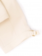 Pantalon en crêpe blanc crème boucle doré aux chevilles Prix boutique 900€ Taille