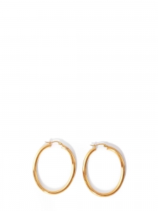 Gold-plated creole earrings