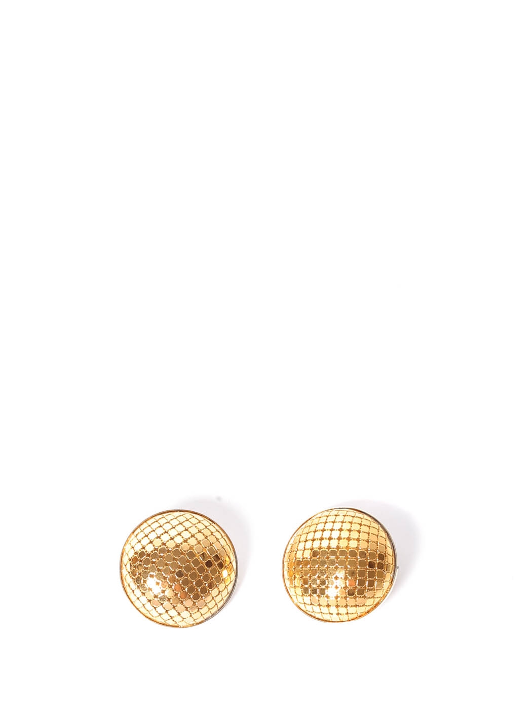Round Beaded Rawa Work Gold Stud Earrings | Tanishq