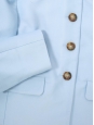Veste courte bleu clair boutons écaille camel Est. Retail 2500€ Taille 34