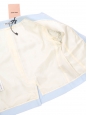 Short light blue jacket with camel tortoiseshell buttons Est. Retail 2500€ Size 34