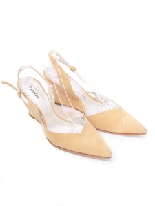 Beige suede slingback pumps with pointed toe Retail price €70 Size 39