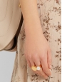 DARCEY disc ring in gold-tone brass with Swarovski pearl Retail price €288 Size 52