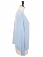 Light blue cashmere round-neck jumper Retail price €970 Size M