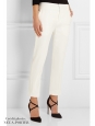 Cream beige wool pleated straight-leg tailored trousers Retail Price 1250€ Size 42