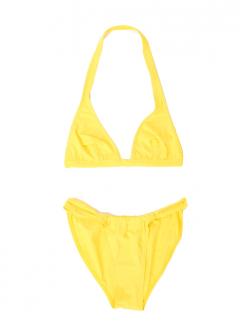 Fluorescent yellow two-piece bikini swimming costume Size 34