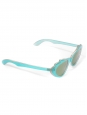 Vintage butterfly sunglasses turquoise blue frame green lens