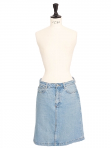 Jupe taille haute en jean bleu clair Prix boutique 170€ Taille 34