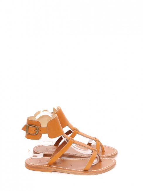 Flat sandals with ankle strap in camel leather Retail price 235€ Size 37