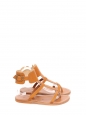 Sandales plates à bride cheville en cuir camel Prix boutique 235€  Taille 37