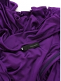 Robe de cocktail courte ceintrée décolleté V plongeant et dos nu violet vif Prix boutique 700€ Taille 36