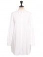 Long-sleeved tunic shirt in white cotton poplin Retail price 460€ Size 38