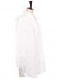 Long-sleeved tunic shirt in white cotton poplin Retail price 460€ Size 38
