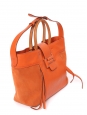 Grand sac en cuir et suede orange Prix boutique 1700€