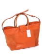 Grand sac en cuir et suede orange Prix boutique 1700€