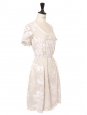 Iconic summer 2006 white floral cotton gauze dress with short sleeves Retail price 1600€ Size 36